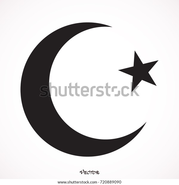 Islam Symbol Mond Und Sternsymbol Einzeln Auf Stock Vektorgrafik Lizenzfrei