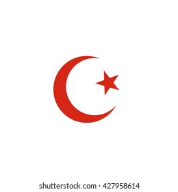 Islam symbol. Vector icon red