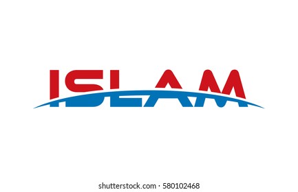 Islam text letter logo