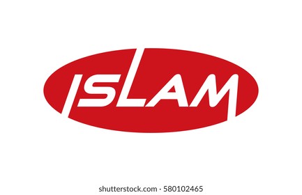Islam - text letter logo template