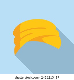 Islam turban icon flat vector. Covering culture. Asian east headgear