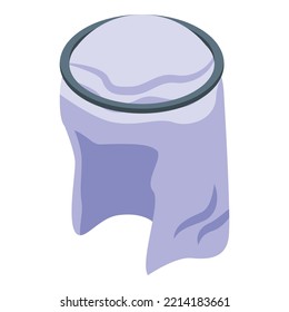 Icono del turbante islámico vector isométrico. Hombre árabe. Masculino tradicional