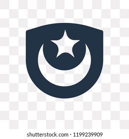 Islam vector icon isolated on transparent background, Islam transparency concept can be used web and mobile