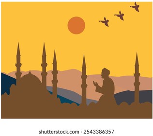 Islam vector illustration . muslim ,mosque vector illustration.