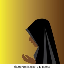Islam women - vector illustrator