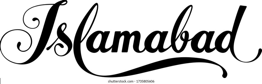 Islamabad - custom calligraphy text