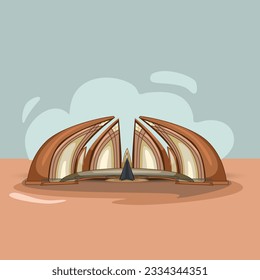 Islamabad monument Pakistan. Famous Landmark of Pakistan located in the city of Islamabad. abstract Vector illustration