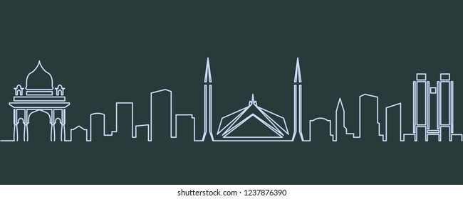 Islamabad Single Line Skyline