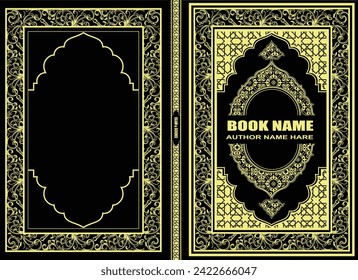 Vector islámico de diseño de portada de libros