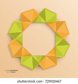 Islamic abstract 3d round frame; arabesque geometric design