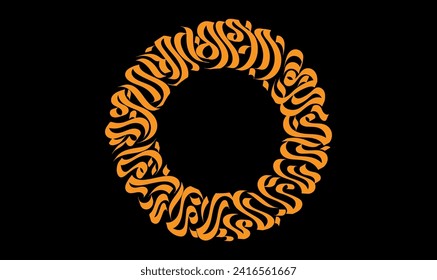  Islamic Abstract Arabic Calligraphy Art and Persian Art design with Golden color perfect for background wall art design 