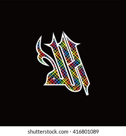 islamic abstract calligraphy art - allah is the only god