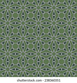 Islamic abstract geometric background. Seamless pattern. Vector illustration. 