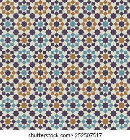 Islamic abstract geometric background. Seamless pattern. Vector illustration. 