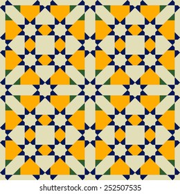 Islamic abstract geometric background. Seamless pattern. Vector illustration. 