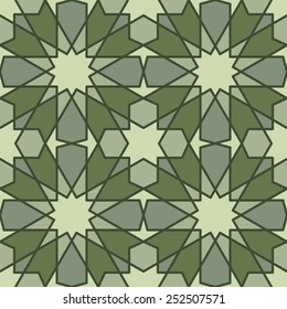 Islamic abstract geometric background. Seamless pattern. Vector illustration. 