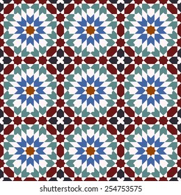 Islamic abstract geometric background. Seamless pattern. Vector illustration. 