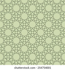 Islamic abstract geometric background. Seamless pattern. Vector illustration. 