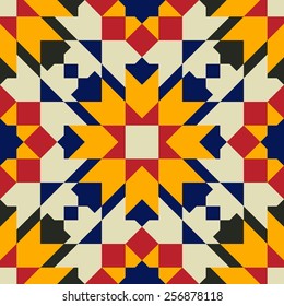 Islamic abstract geometric background. Seamless pattern. Vector illustration. 
