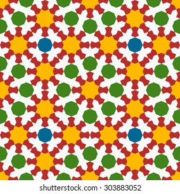 Islamic abstract geometric background. Seamless pattern. Vector illustration. 