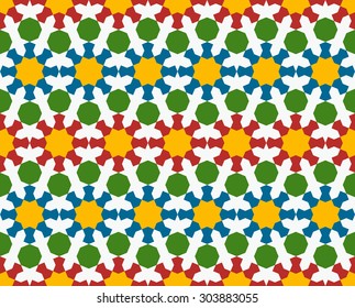 Islamic abstract geometric background. Seamless pattern. Vector illustration. 