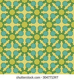 Islamic abstract geometric background. Seamless pattern. Vector illustration. 