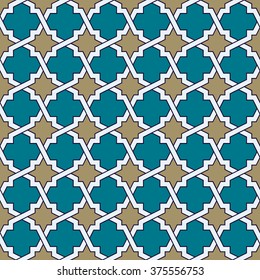 Islamic abstract geometric background. Seamless pattern. Vector illustration. 