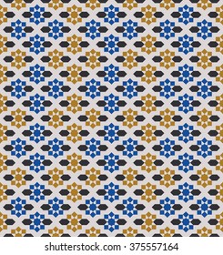 Islamic abstract geometric background. Seamless pattern. Vector illustration. 