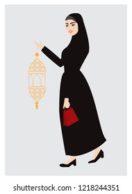 Islamic Abstract With Lady