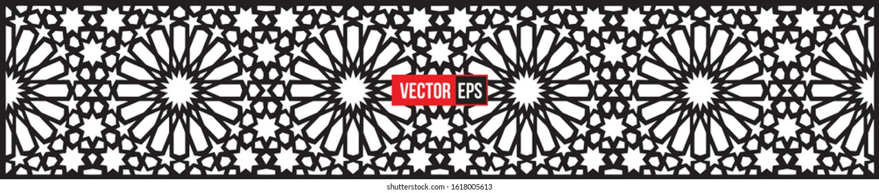 Islamic abstract ornament pattern design use for print and fashion design