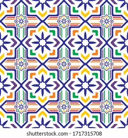 islamic abstract ornament pattern design use for print and fashion design, Background with seamless pattern in arabic style