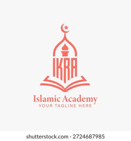 Islamic Academy logo design vector template. The logo is meant to represent the Islamic Academy and its teachings. Vector Illustration