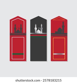 Islamic Alam Patka Vector Design – Ya Abbas, Ya Hussain, Muharram, Shia Religious Flag, Karbala Art