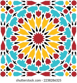 Islamic Alhambra Pattern Design Vector