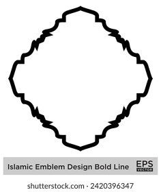 Islamic Amblem Design Bold Line Black Stroke silhouettes Design pictogram symbol visual illustration