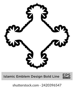 Islamic Amblem Design Bold Line Black Stroke silhouettes Design pictogram symbol visual illustration