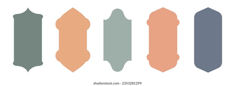 Islamic, arab vector window icon set