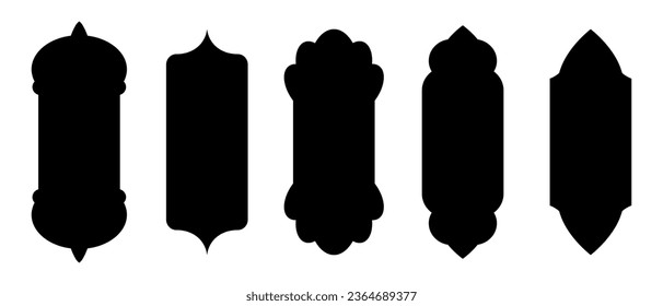 Islamic, arab vector window icon set