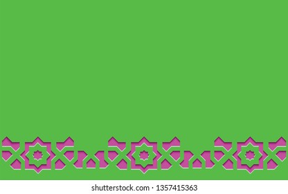 Islamic arabesque design greeting card for Ramadan Kareem,Arabic ornamental colorful detail of mosaic,vector illustration