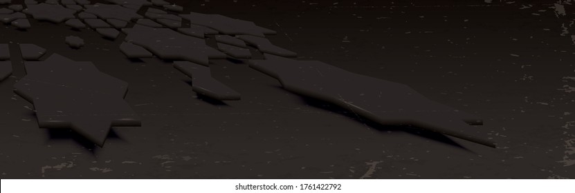 Islamic arabesque greeting card for Ramadan Kareem or dark geometric abstract background,isometric levitating art style can be used in cover or book design,poster,advertising or website backgrounds
