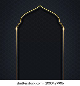 Islamic arabesque with luxury theme editable vector image