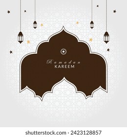 Islamic arabic abstract vector greetings template.