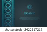 Islamic Arabic Arabesque Ornament Border Abstract Background with Copy Space for Text