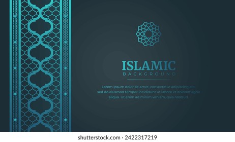 Islamic Arabic Arabesque Ornament Border Abstract Background with Copy Space for Text