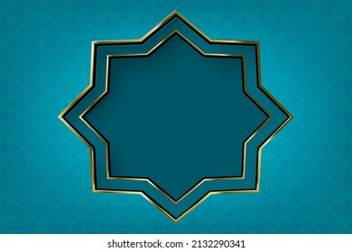 Islamic arabic arabesque ornament pattern frame borders background