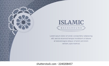 Islamic Arabic Arabesque Ornament Pattern Frame Borders Background with Copy Space