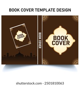 Islamisch-arabisches Buchcover Template Design, islamisches Kitab, Geschichte, Titelseite der Geschichte, Vektor.