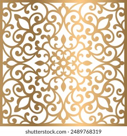 Islamic arabic cnc laser pattern. Decorative panel, Vector cnc panels set for laser cutting, Decorative panels for laser cut, CNC cutting. pattern, floral motif or antique ornament.