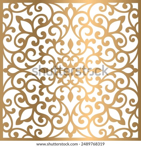 Islamic arabic cnc laser pattern. Decorative panel, Vector cnc panels set for laser cutting, Decorative panels for laser cut, CNC cutting. pattern, floral motif or antique ornament.