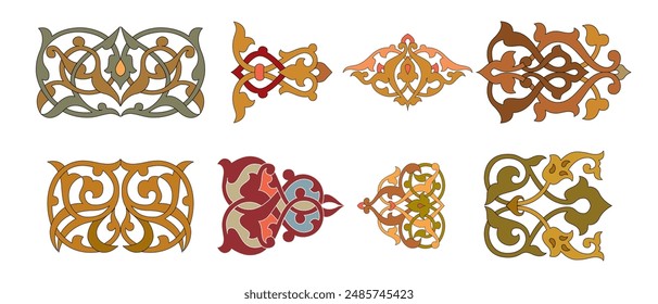 arábigo islámico geométrico clásico patrón geométrico marroquí deco musulmán ornamento arábigo forma de Vector abstracto elegante textura textil de lujo simetría religiosa cerámica persa patrón floral 